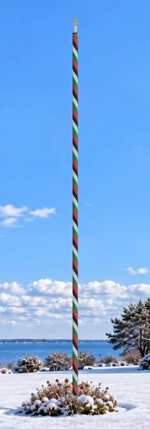 Palestine sleeve on a flagpole in the waterfront home setting