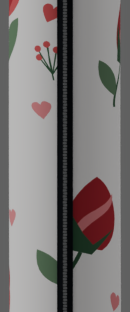Native Valentine Rose artwork detail