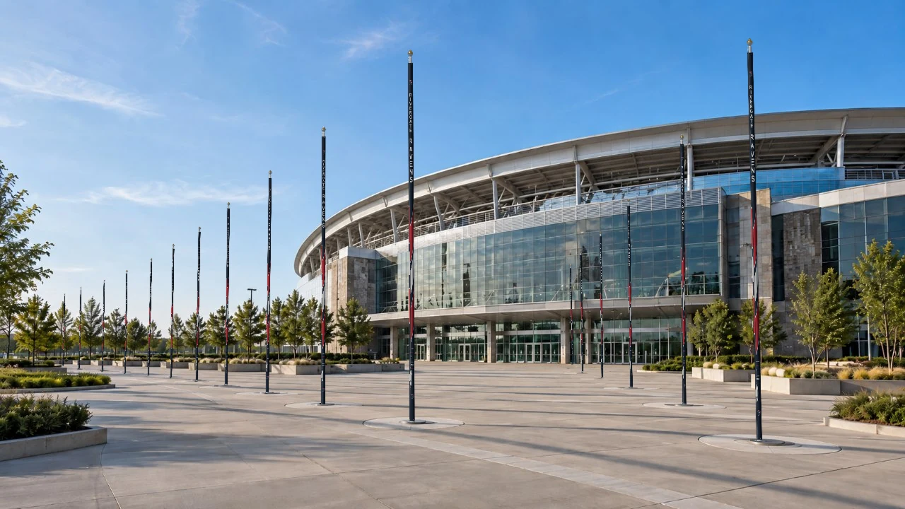 Approved Rivergate Ravens custom sleeves at the stadium